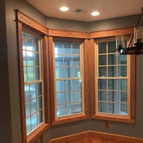 Bay window and trim carpentry work
