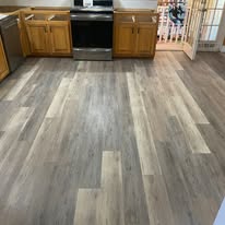 Kitchen flooring update with vinyl plank flooring