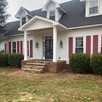 Porch and siding update on a home exterior